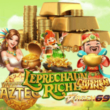 a poster for a game called aztec rich