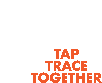 a logo that says tap trace together in orange letters