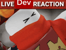 a poster for a live dev reaction with a marshmallow