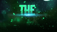 the word the is displayed on a green background