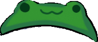 a green frog with a mustache is wearing a green hat