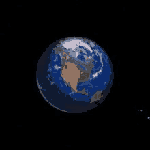 a computer generated image of a spinning earth in space .