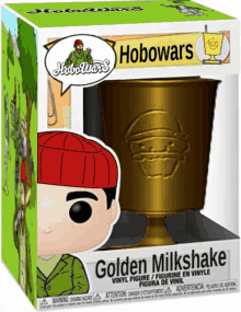 a box for a golden milkshake figurine