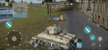 a screenshot of a video game shows a tank and an airplane