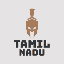 a logo for tamilnadu with a spartan helmet