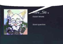 a picture of a furry character with the name alev_sie written above it