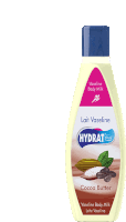 a bottle of hydra plus cocoa butter body milk