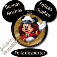 a picture of mickey mouse with the words felices suenos written on it