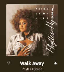 a picture of a woman with the title walk away