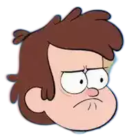 a close up of a cartoon character 's face with an angry look on his face .