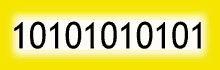 a yellow background with the numbers 10101010101