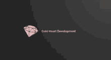 a logo for cold heart development with a diamond in the center