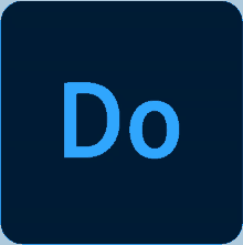 a blue icon with the word do on it