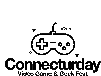 a logo for connecturday video game & geek fest