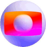 a blue circle with a pink and orange gradient in the middle