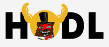 a cartoon of a wolf wearing a top hat and a bow tie with the word hodl below it