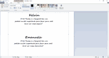 a screen shot of a program called paint with the name kelvin and emanuela on it
