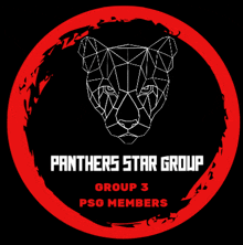 a panthers star group logo with a red circle around it