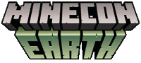 a logo for minecraft earth is shown on a white background