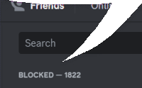 a screenshot of a phone screen shows a blocked number