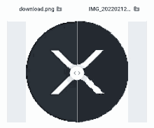 a black circle with a white x and the words download.png