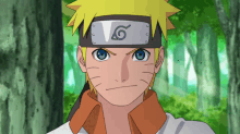 a close up of a cartoon character with a headband that says ' naruto ' on it