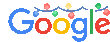 the google logo with christmas lights on it