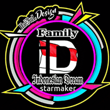 a colorful logo that says family id indonesian dream starmaker on it