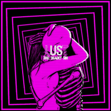 a lust 3rd deadly sin album cover with a skeleton hugging a naked woman