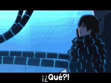 a cartoon character is tied up and says " qué " in spanish