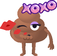 Xoxo Happy Poo Sticker