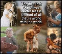 the idea that some lives matter less is the root of all that is wrong with the world .