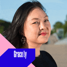 a picture of a woman with the name grace ly below her