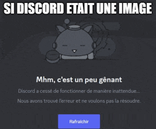 a screenshot of a discord page that says mhm c ' est un peu genant