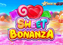 a game called sweet bonanza is being played on a screen