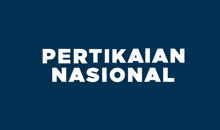 a blue background with the words pertikaian nasional in white