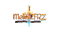 a logo for metro frz fight for the crown with a sword