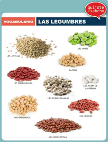 a poster showing different types of legumes including lentils beans and chickpeas