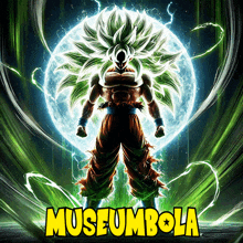 a poster of a cartoon character with the words museumbola on it