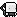 a black and white pixel art drawing of a cartoon character with a face .