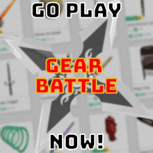 an advertisement for a game called gear battle