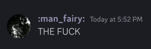 a screenshot of a message from man_fairy