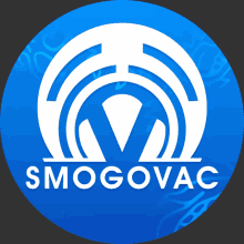 a blue circle with the word smogovac in white letters