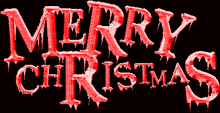 the word merry christmas is written in red letters