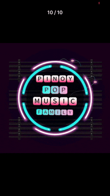 a screenshot of the pinoy pop music family app on a phone