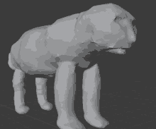 a 3d model of a lion 's head and legs is displayed