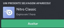 a screenshot of a nitro classic app that is expiring in 1 hour