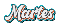 a logo that says martes in blue and white