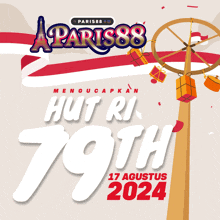 a poster that says hut ri 79th 2024 on it