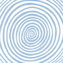 a blue and white spiral on a white background looks like an optical illusion .